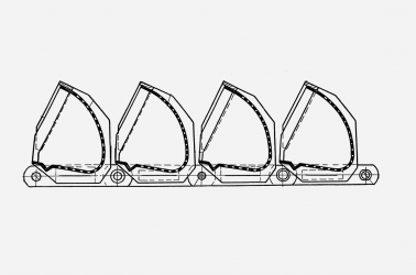 Звено ленты ковшовой