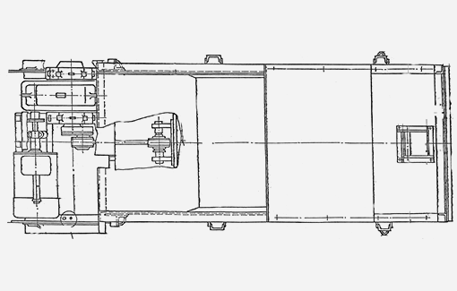 Питатель качающийся ПК-1,2-12 вид сверху