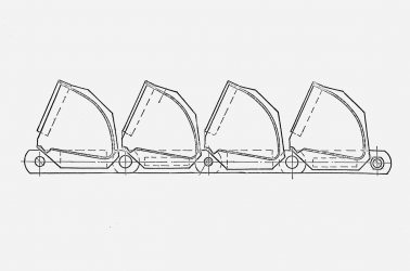 Звено ленты ковшовой